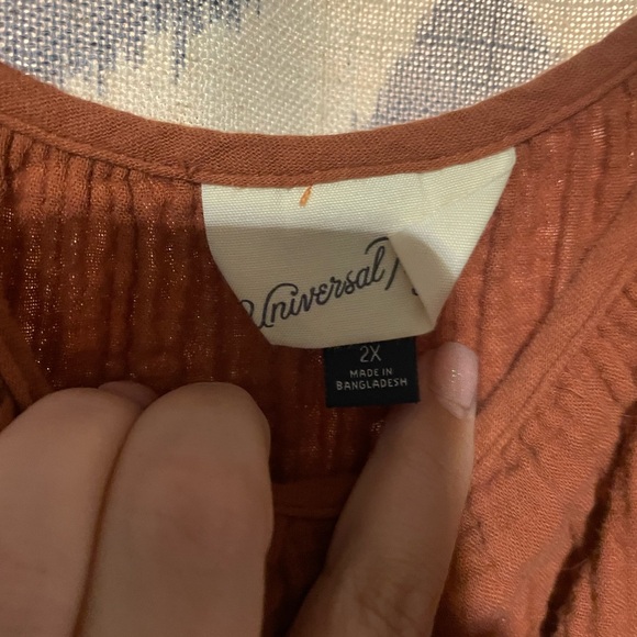 Burnt orange Universal thread linen dress - Picture 3 of 4